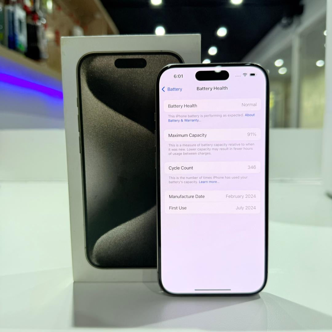 Used iPhone 15 Pro 128GB - Natural Titanium