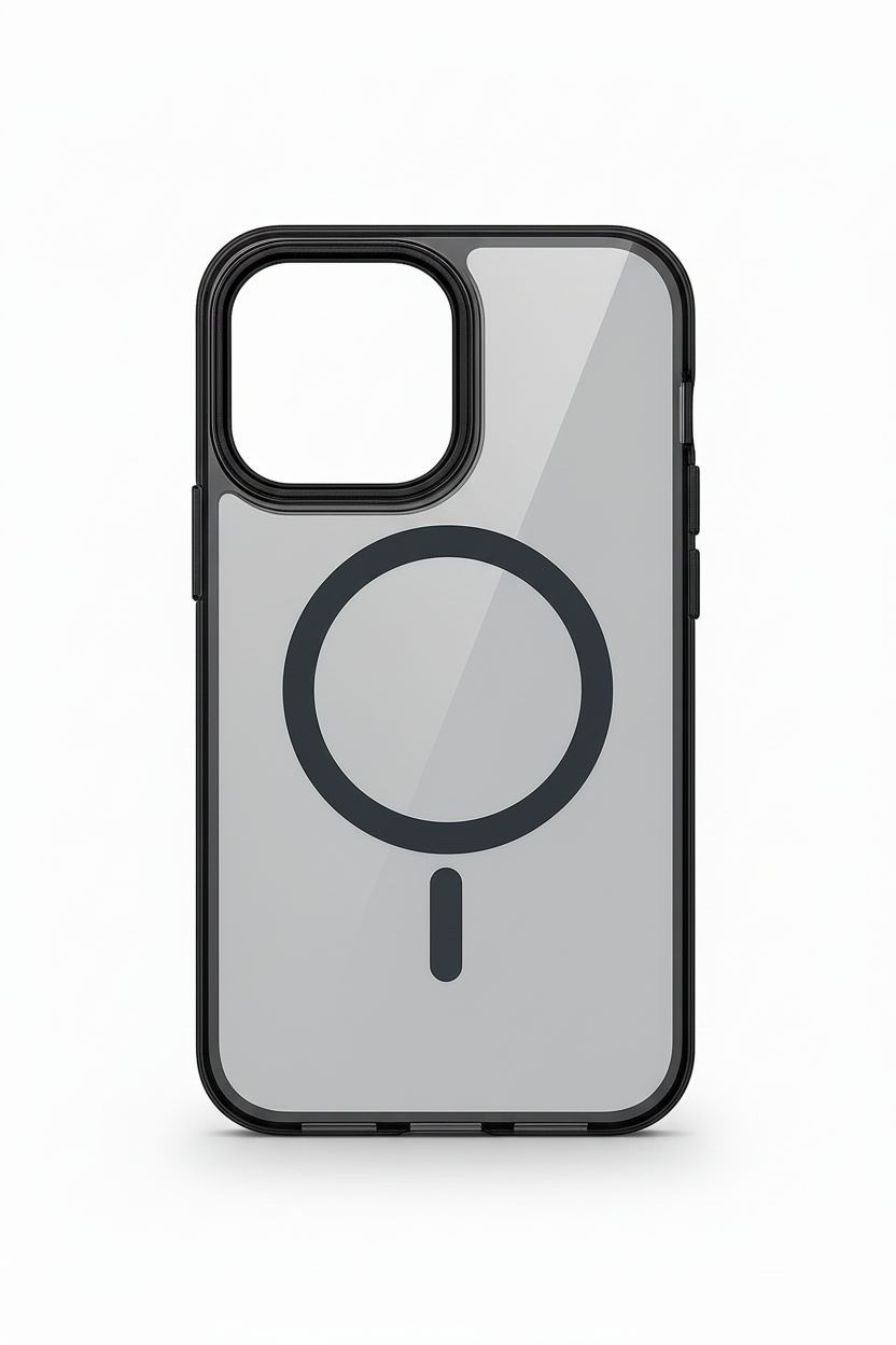 Black Smoky Case (Clear - Magnetic)- iPhone 16