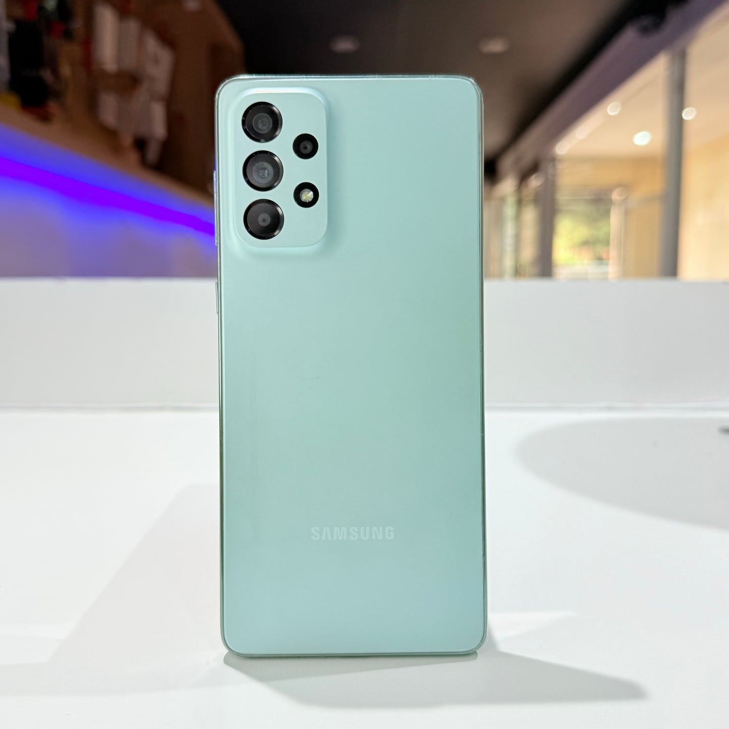 Used Samsung A73 128GB - Light Blue
