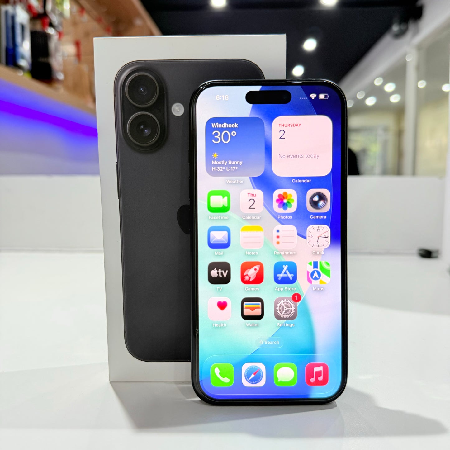 Used iPhone 16 128GB - Black/BH 100%