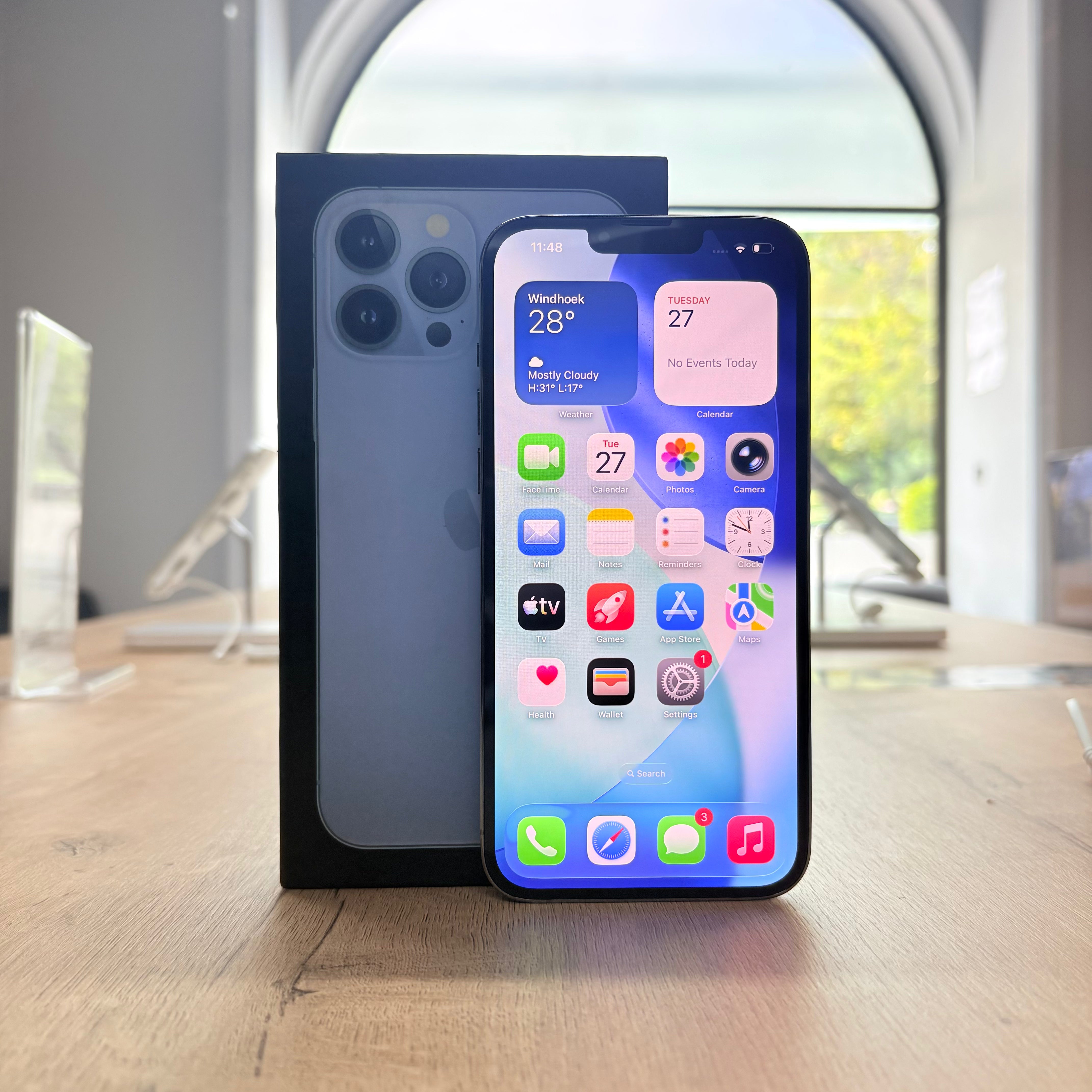 Used iPhone 13 Pro Max Sierra Blue - 128GB/BH 100%-thumbmail-2