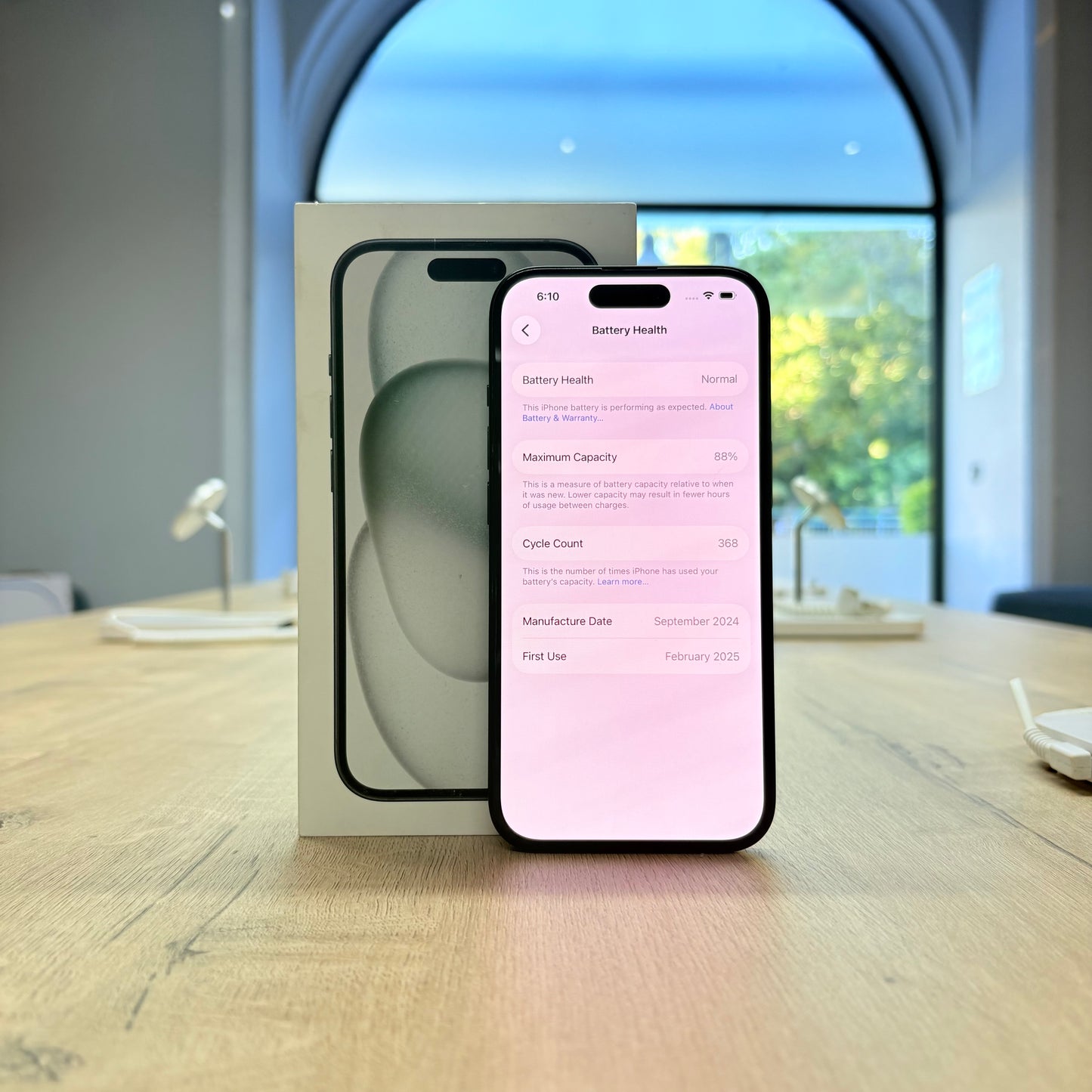 Used iPhone 15 256GB - Black/BH 88%