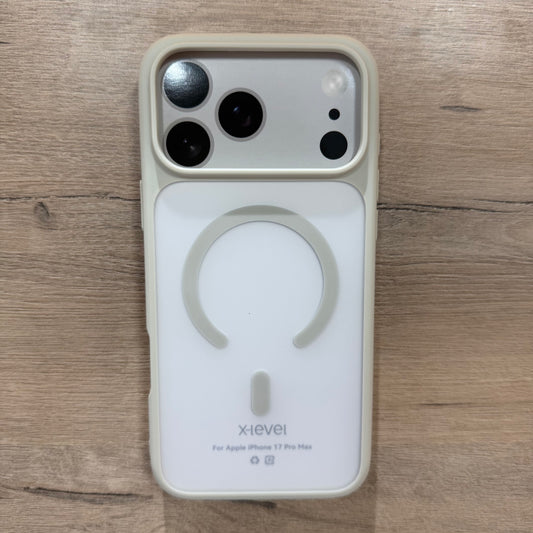 iPhone 17 Pro ( Silicone Magnetic Case) - Frosty Cream