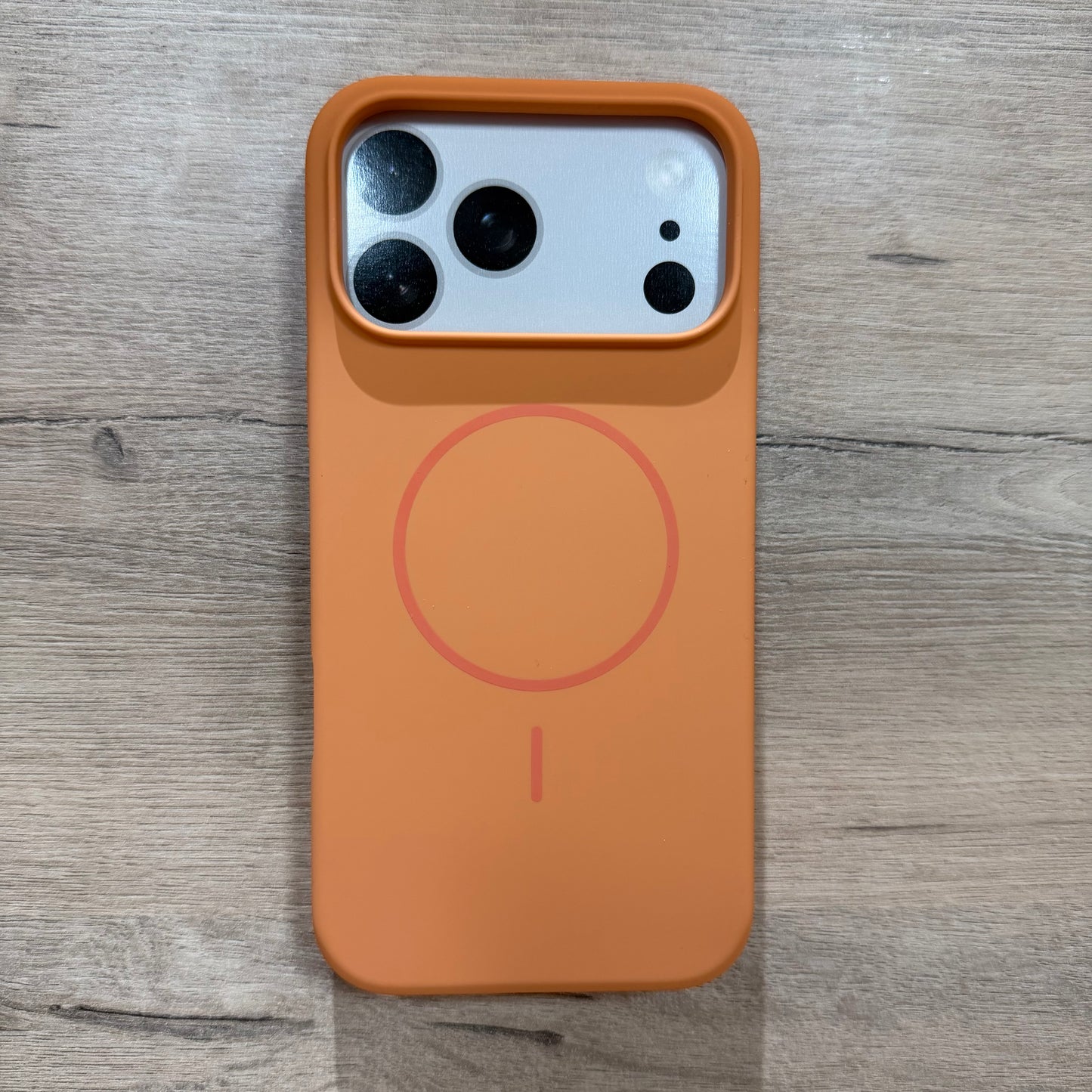 iPhone 17 Pro Max (Silicone Magnetic Case) - Orange