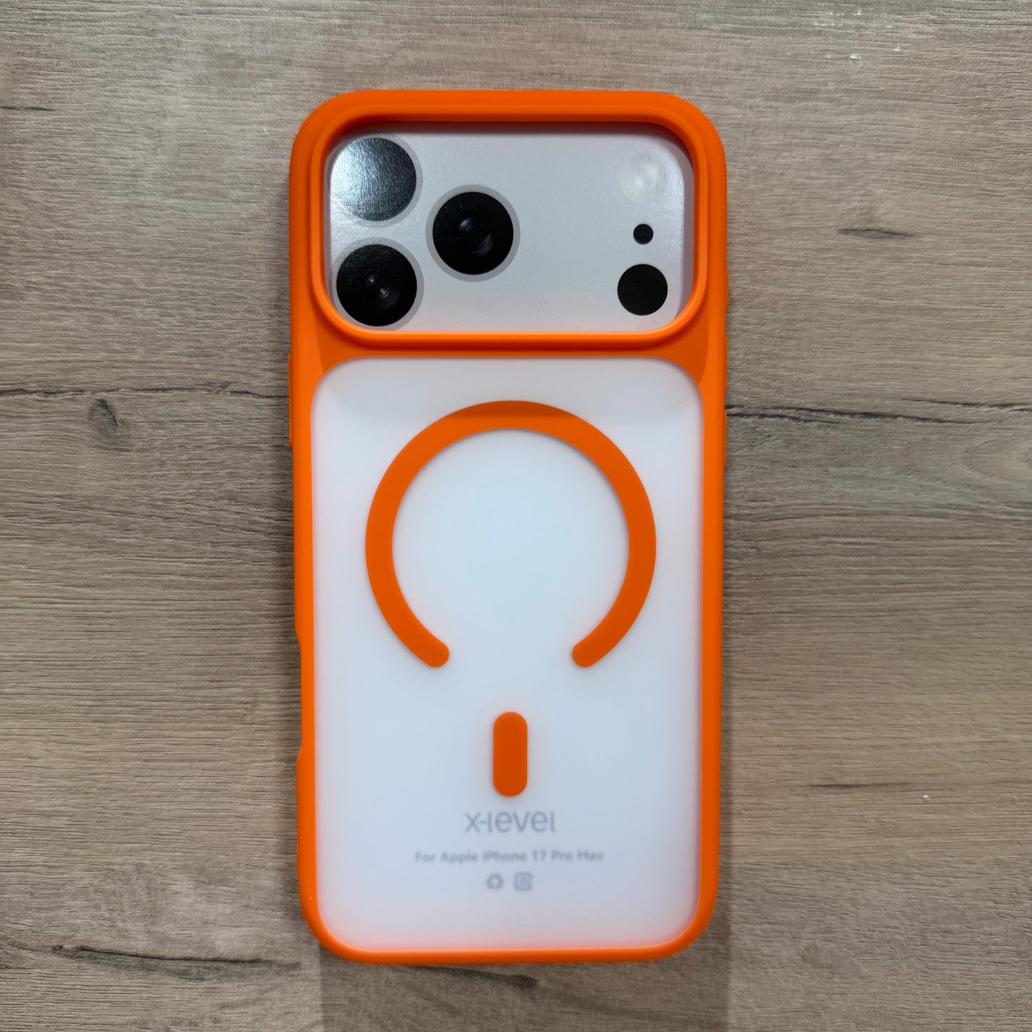 iPhone 17 Pro (Silicone Magnetic Case) - Frosty Orange