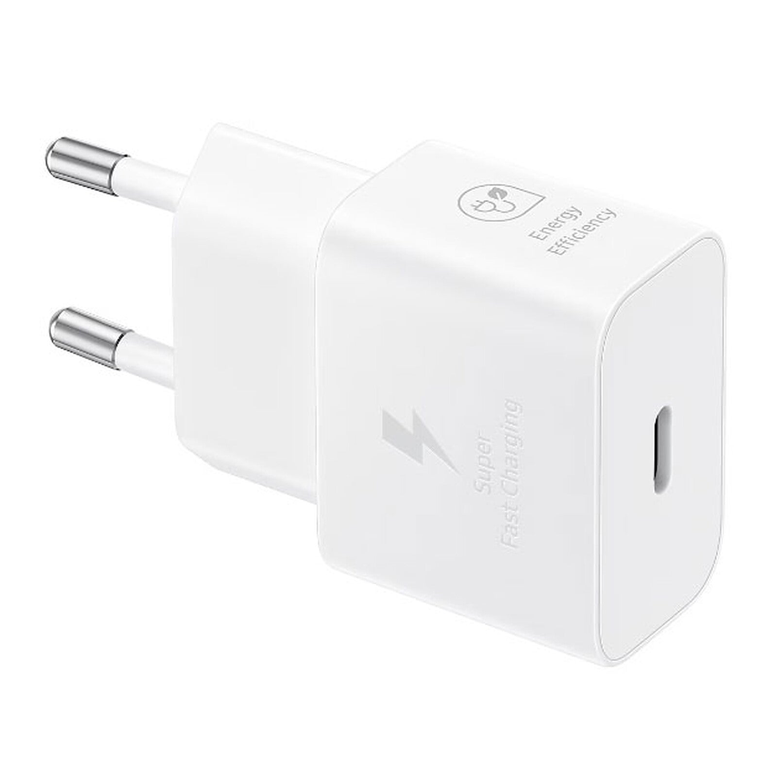 Samsung 25W Super Fast Charging USB-C Adapter (Round Pin) – White