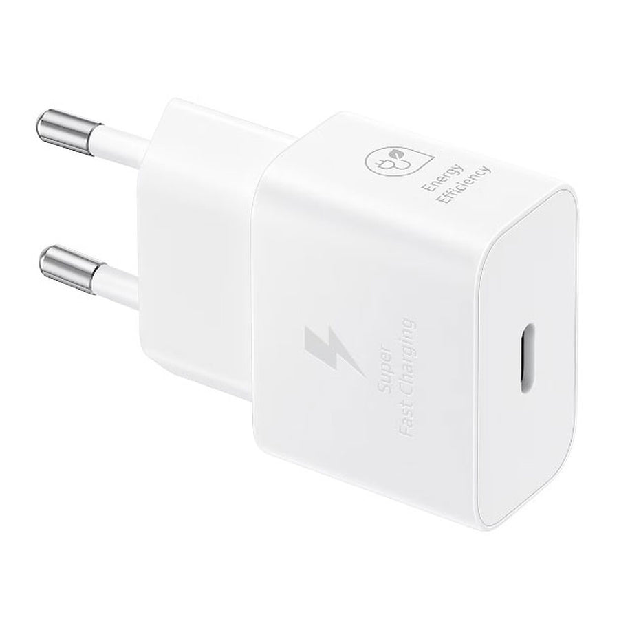 Samsung 25W Super Fast Charging USB-C Adapter (Round Pin) – White