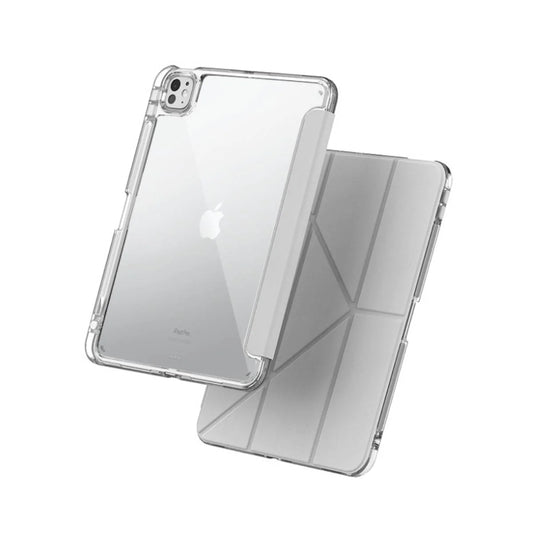 iPad Smart Folio - Clear Case-iPad Pro 12.9 / iPad Air M2/M3/White