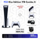 (Combo 4) Playstation 5 Disc Edition 1TB + Controller + Charging Station + Logitech Racing Wheel + Gear Shifter