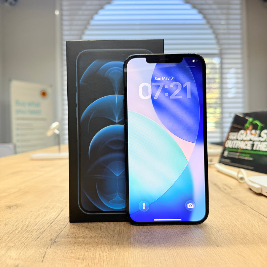 Used iPhone 12 Pro Max Pacific Blue - 256GB/ BH 100%