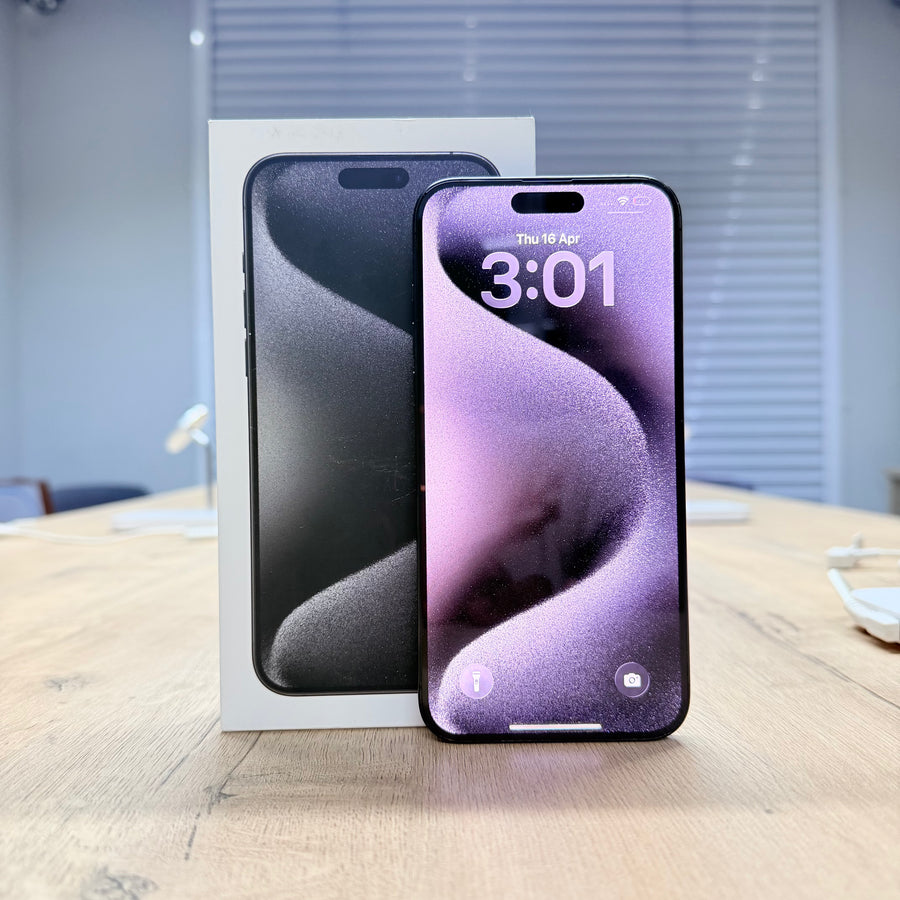 Used iPhone 15 Pro Max Black Titanium – 256GB (BH 86%)