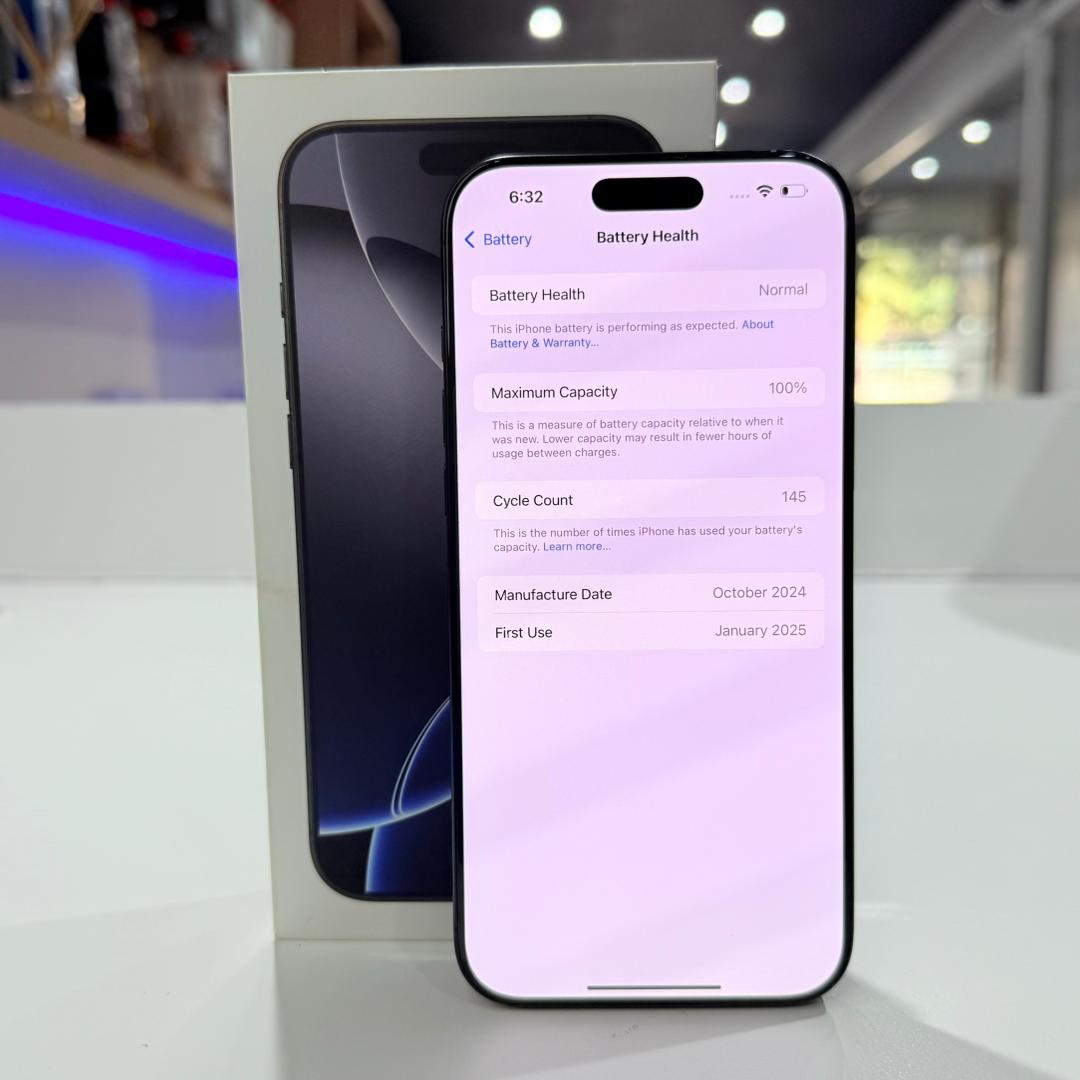 Used iPhone 16 Pro Max 256GB - Titanium Black