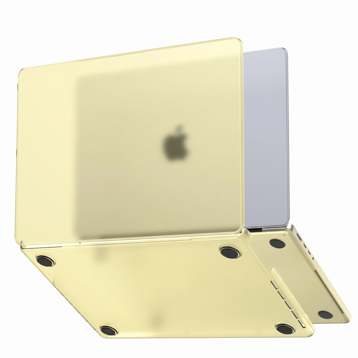 MacBook Neo A18 Pro frosted yellow cover - top and bottom shell