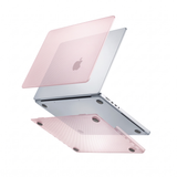 MacBook Neo A18 Pro frosted pink cover - two-piece fit