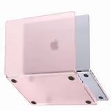 MacBook Neo A18 Pro frosted pink cover - top and bottom shell