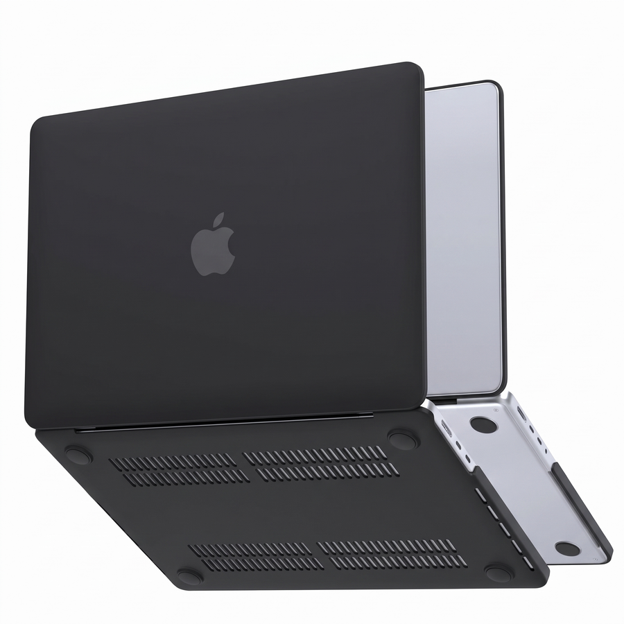MacBook hardshell case matte black - top and bottom shell